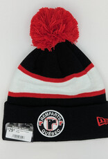 Tuque Noire Pompon Rouge
