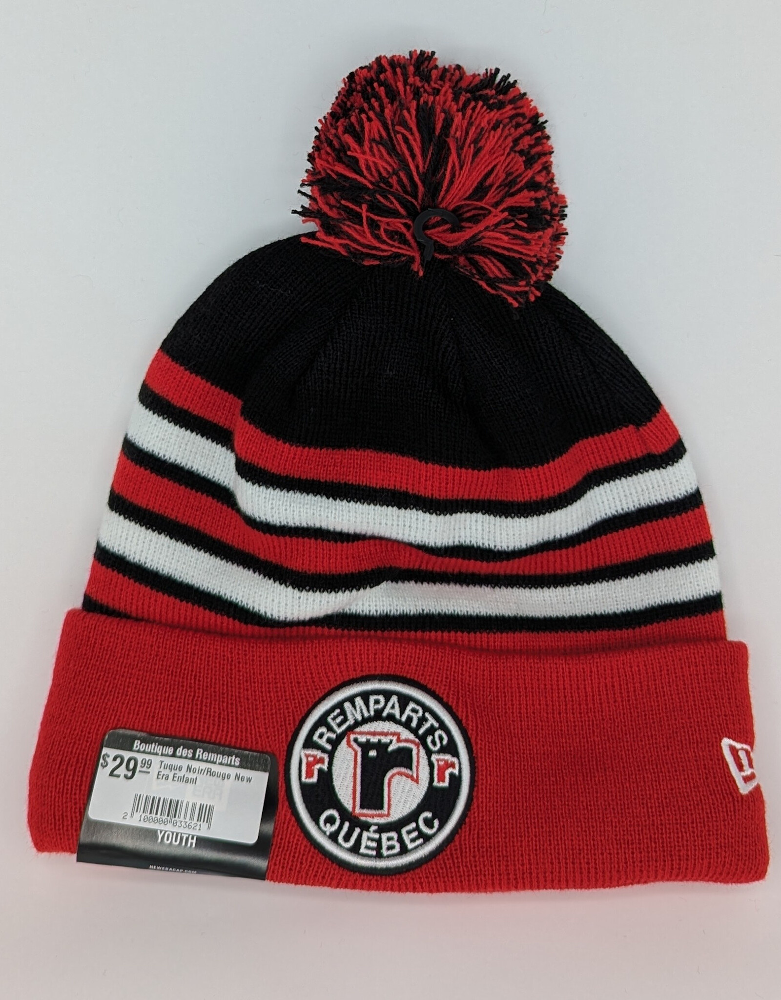 Tuque Noir/Rouge New Era Enfant