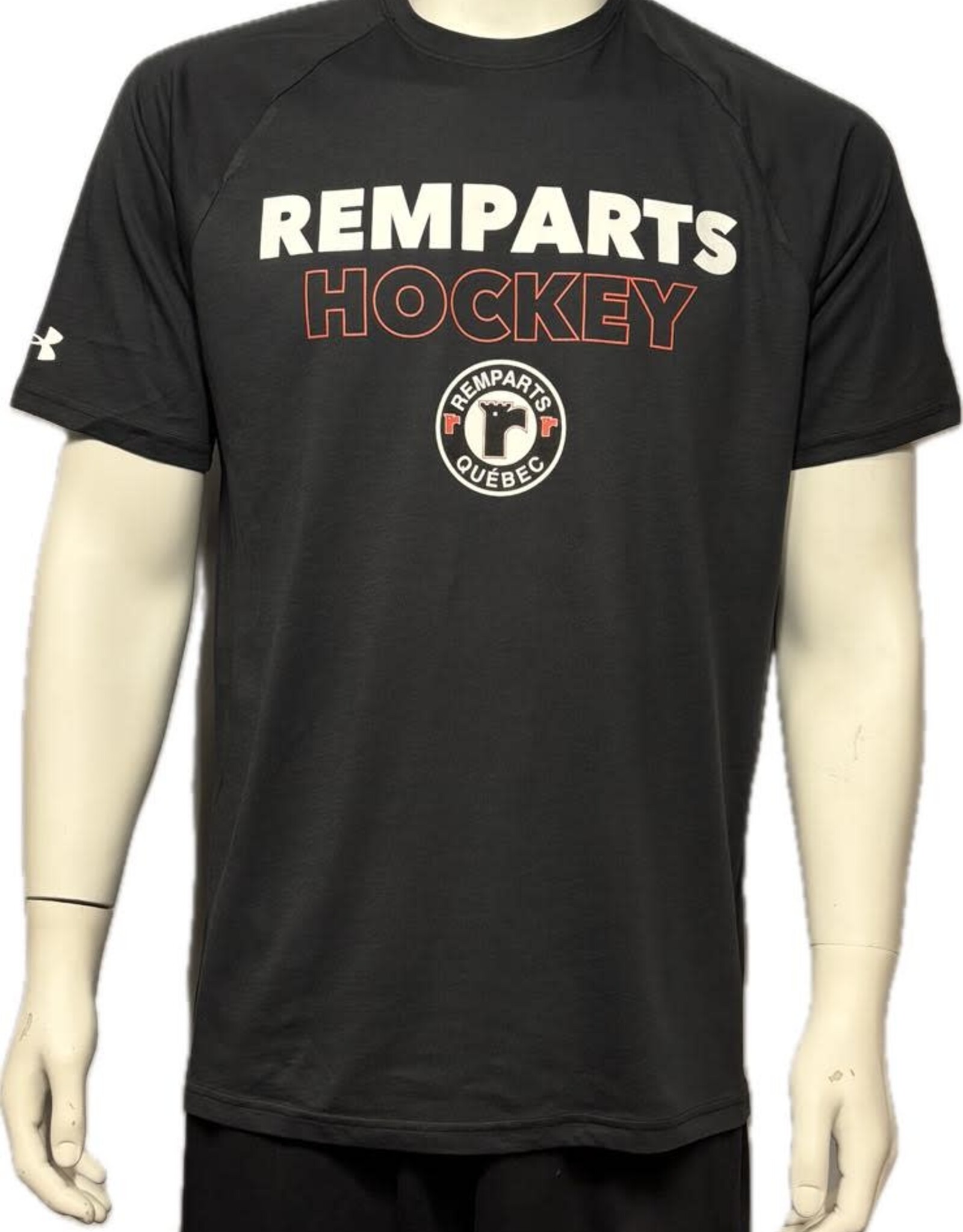 T-Shirt Noir UA Remparts Hockey