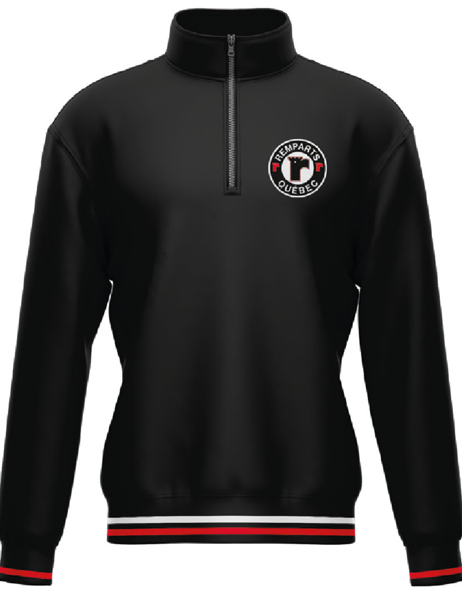 1/4 Zip Noir Cuff Enfant