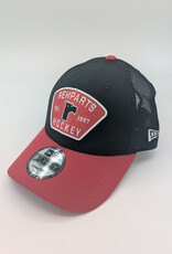 Casquette Noire-Rouge Patch Rouge