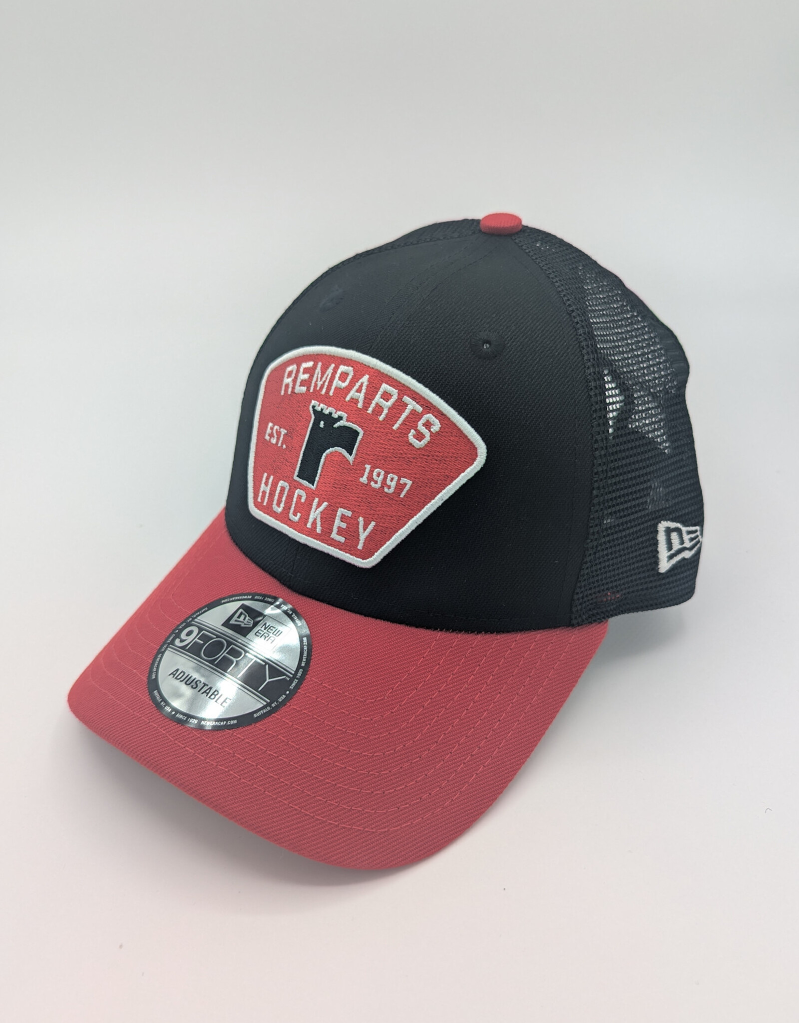 Casquette Noire-Rouge Patch Rouge