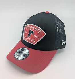 Casquette Noire-Rouge Patch Rouge