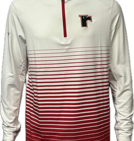 1/4 Zip Blanc Ligne Rouge