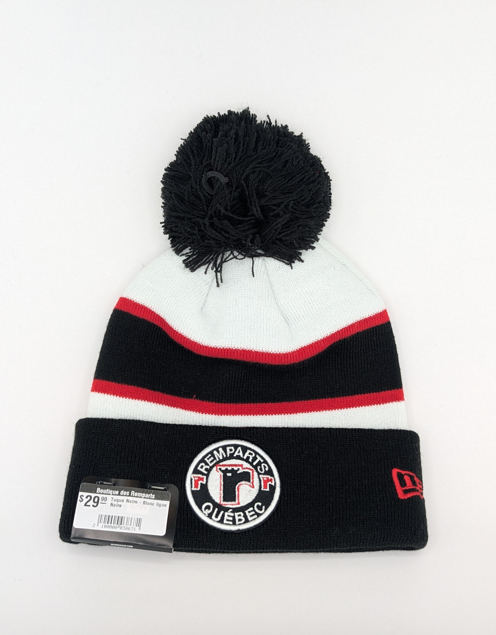 Tuque Noire-Blanc ligne Noire