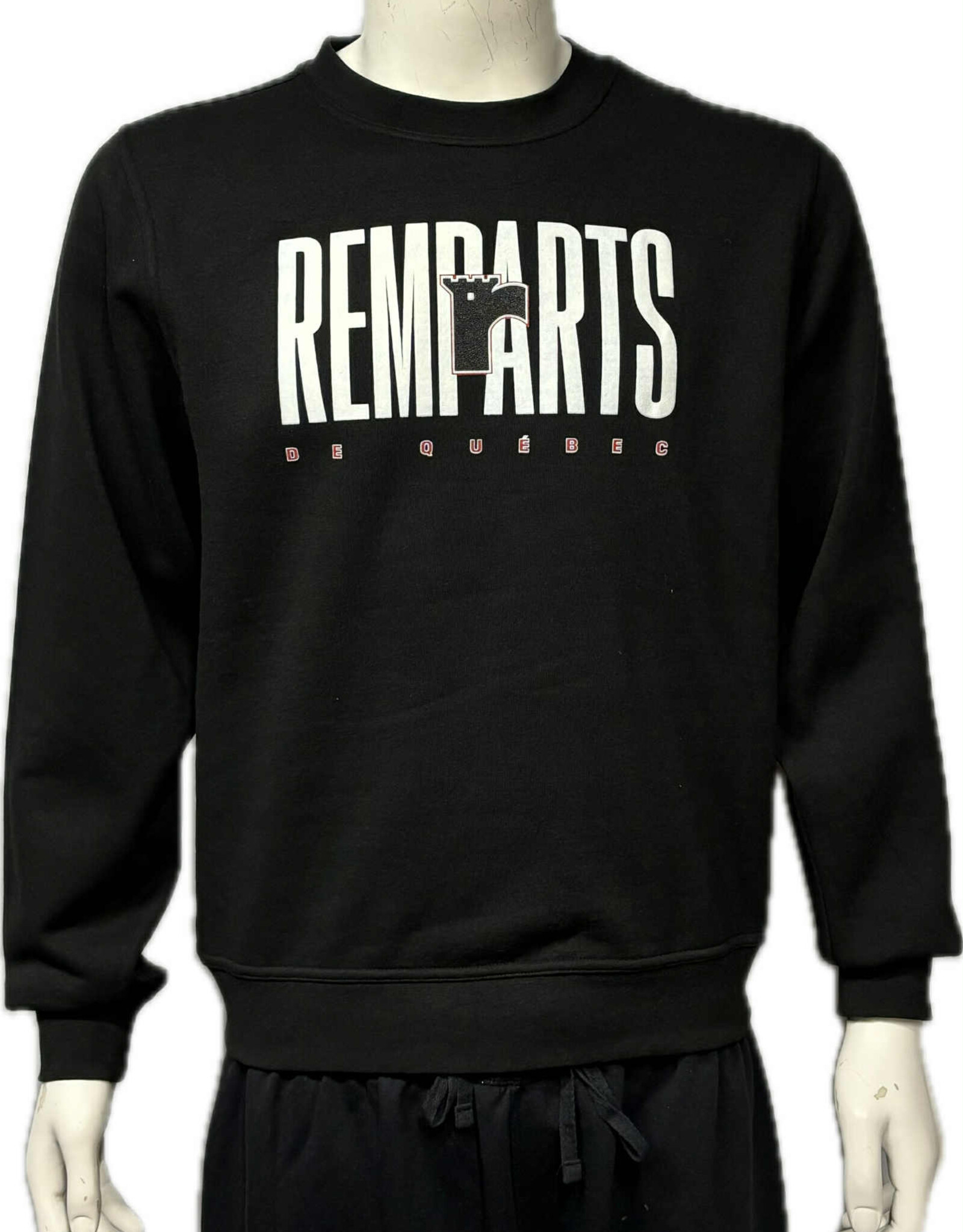 Crewneck Noir Remparts Blanc
