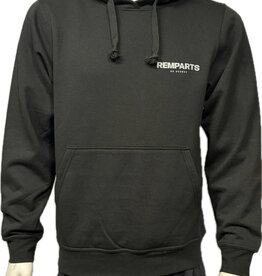 Hoodie Noir Logo Gris