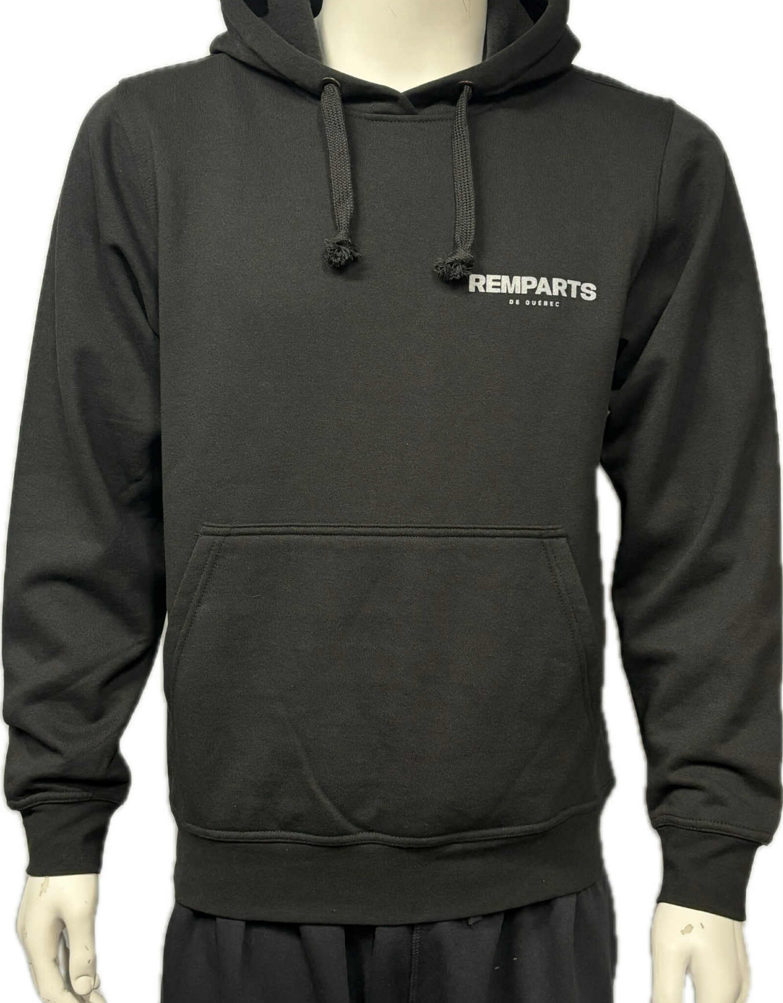 Hoodie Noir Logo Gris