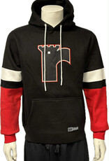 Hoodie Noir Manches Rouges