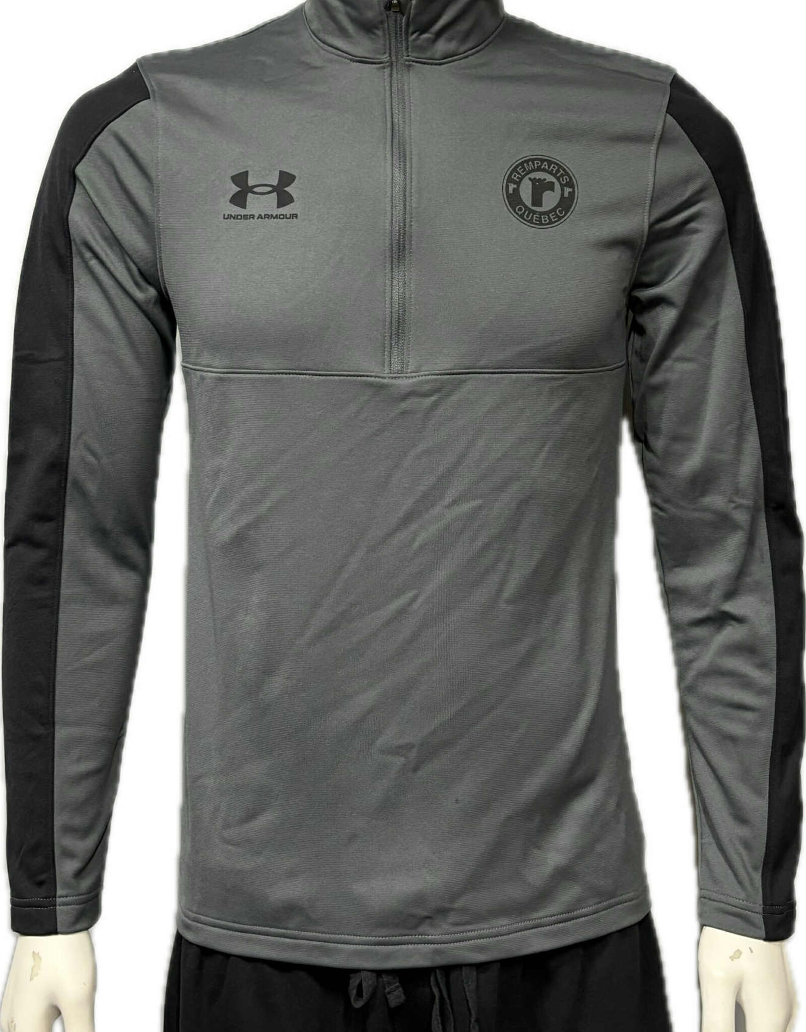 1-4 Zip Gris-Noir UA