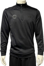 1/4 Zip Noir Logo Gris