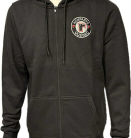 Veste Zip Noir Logo Broder