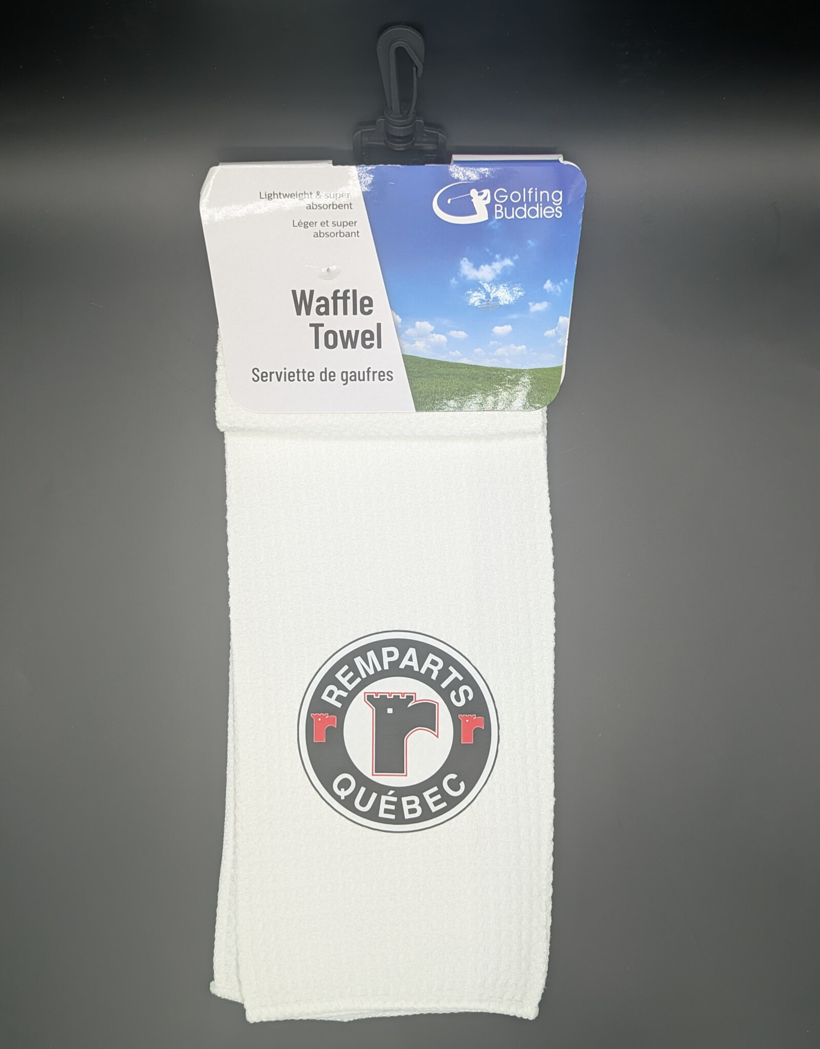 Serviette Blanche Gaufré 6''x22'' avec Clip