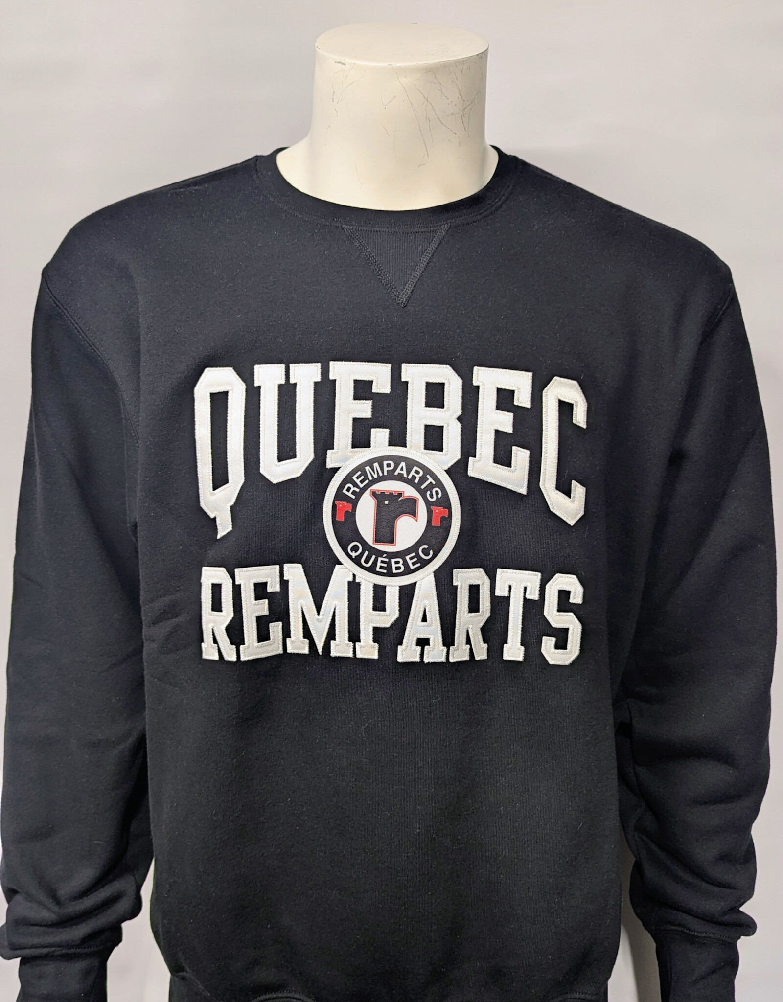 Crewneck Noir Twill Blanc