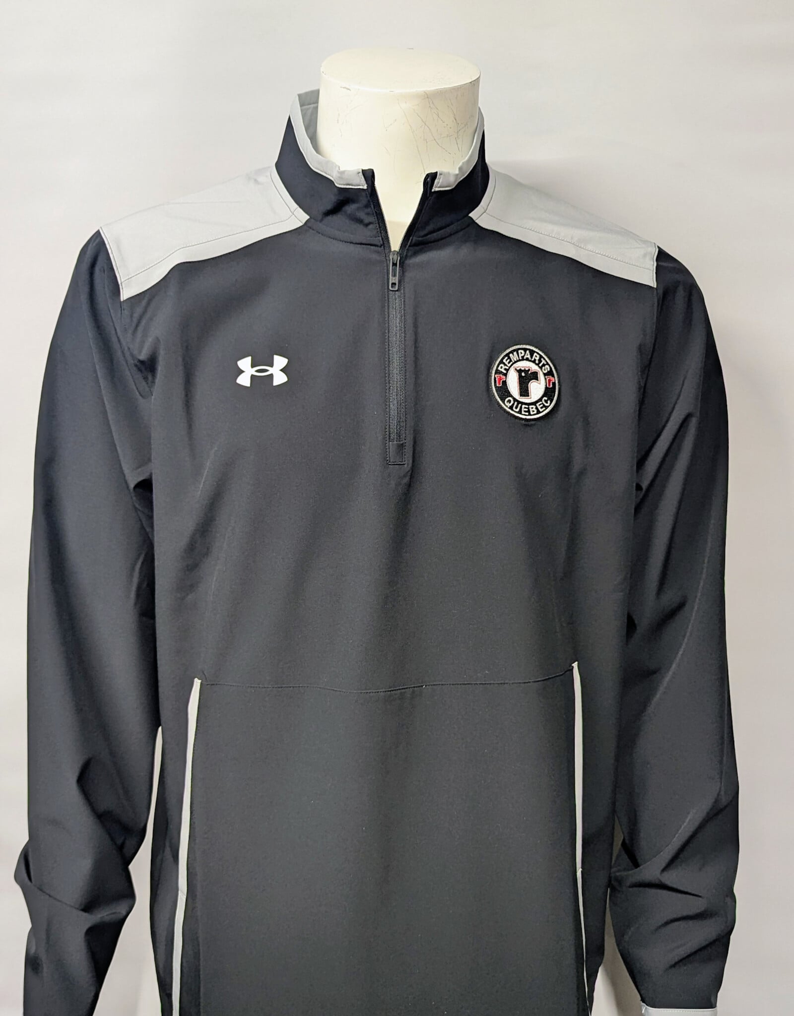 1/4 Zip Noir UA Motivate