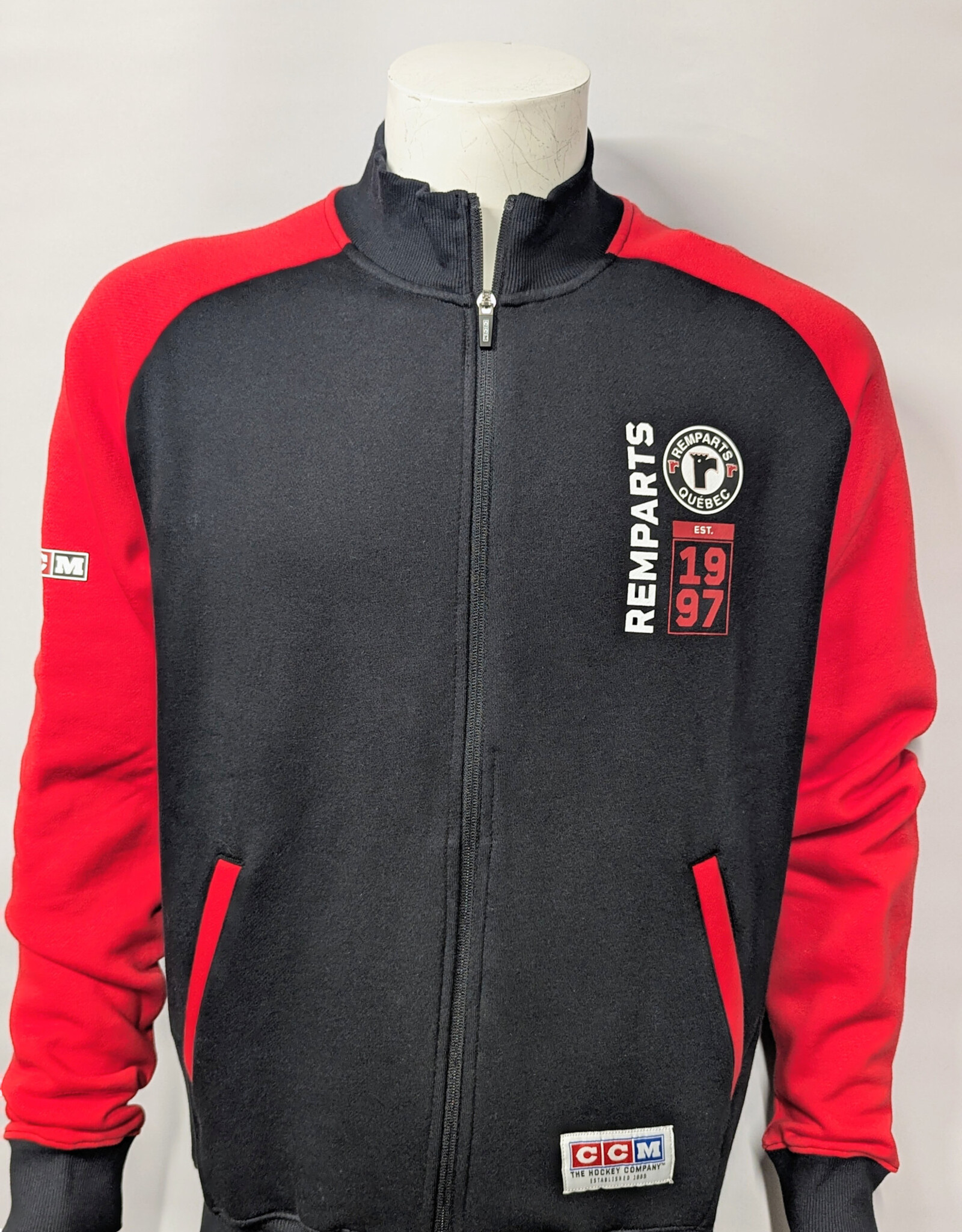 Vest Zip Noire-Rouge CCM