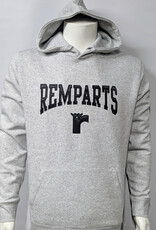 Hoodie Gris Twill Noir Femme
