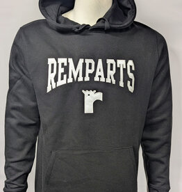 Hoodie Noir Twill Blanc Femme