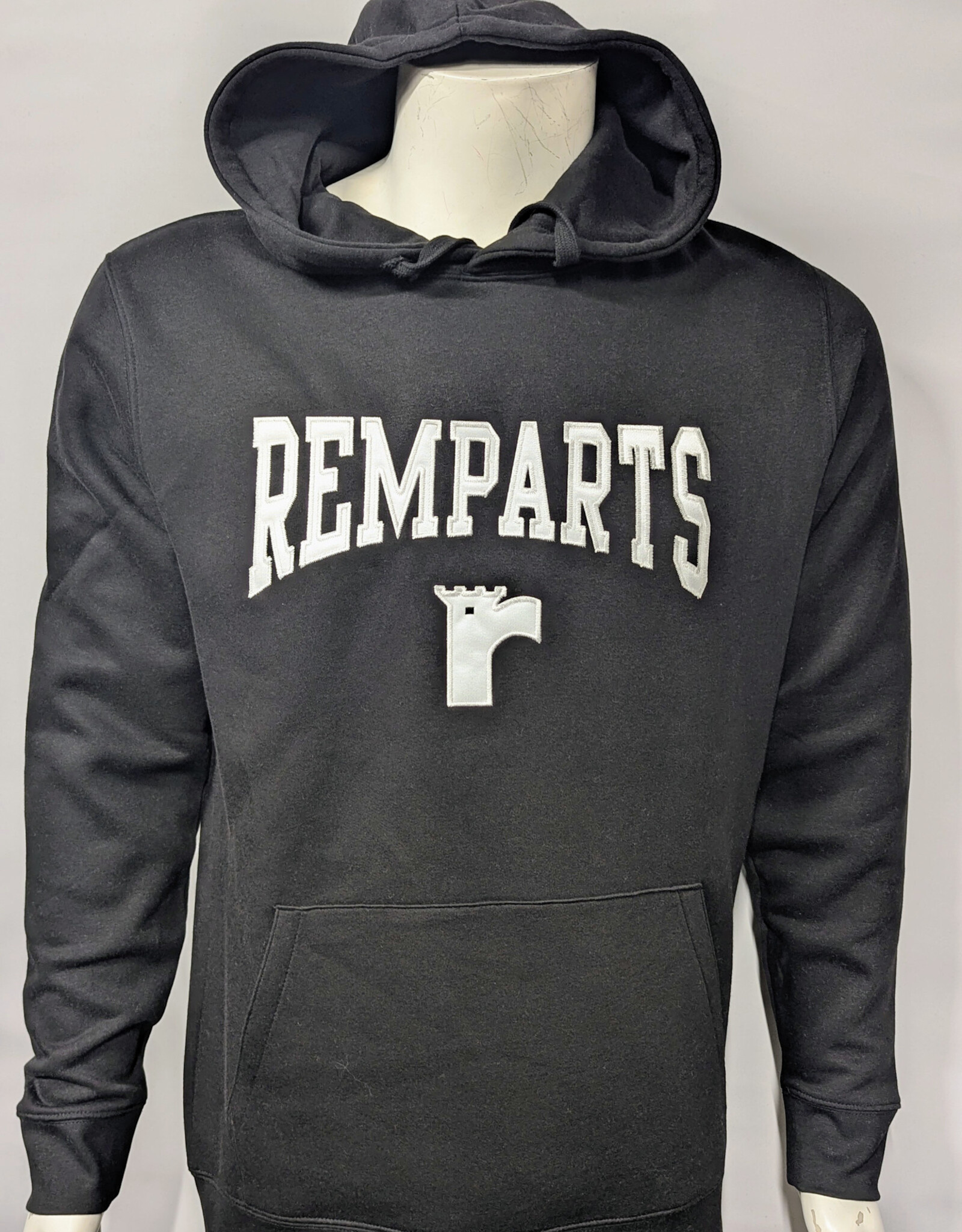 Hoodie Noir Twill Blanc Femme