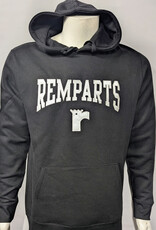 Hoodie Noir Twill Blanc Femme