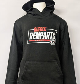 Hoodie Noir Remparts Hockey Enfant
