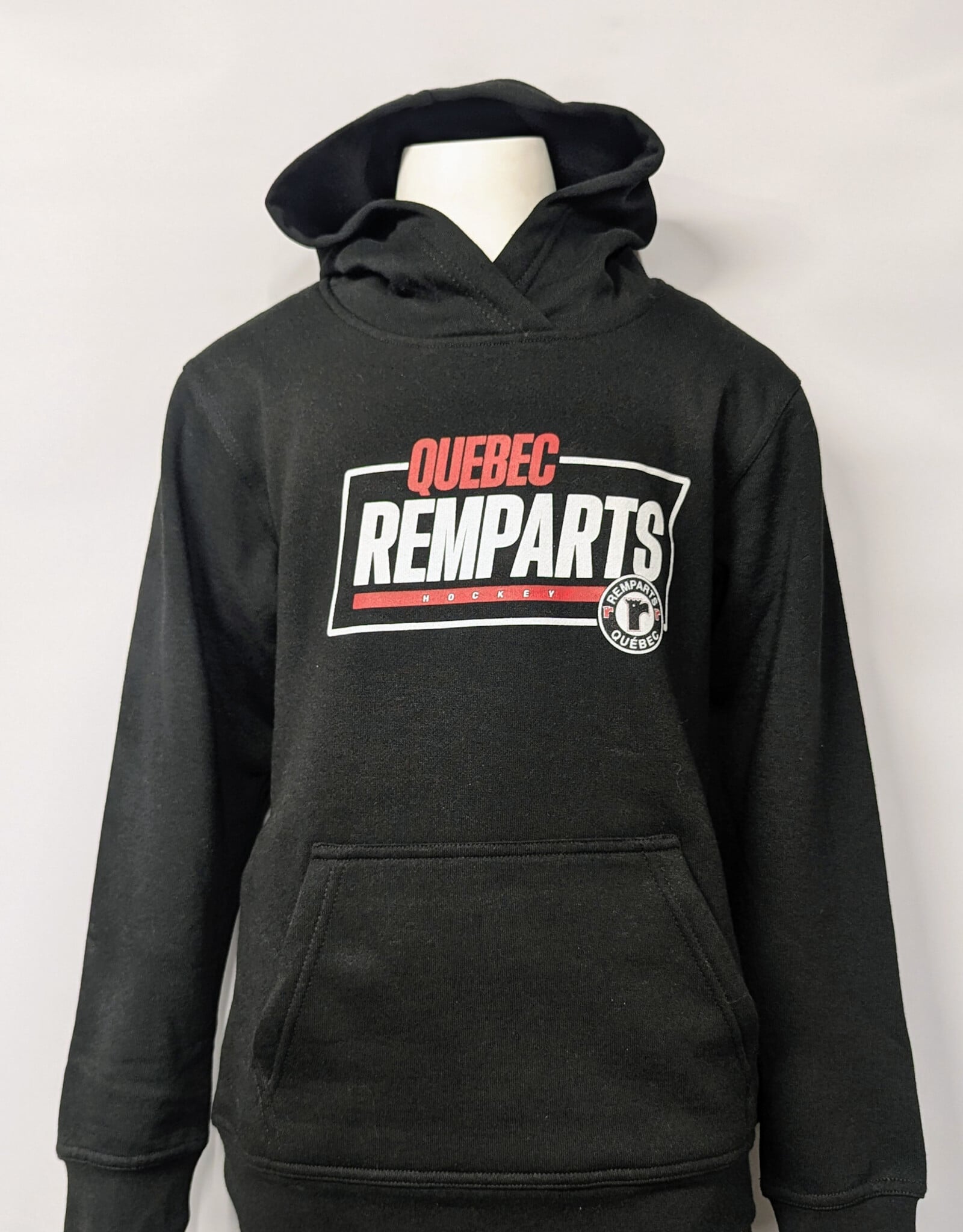 Hoodie Noir Remparts Hockey Enfant