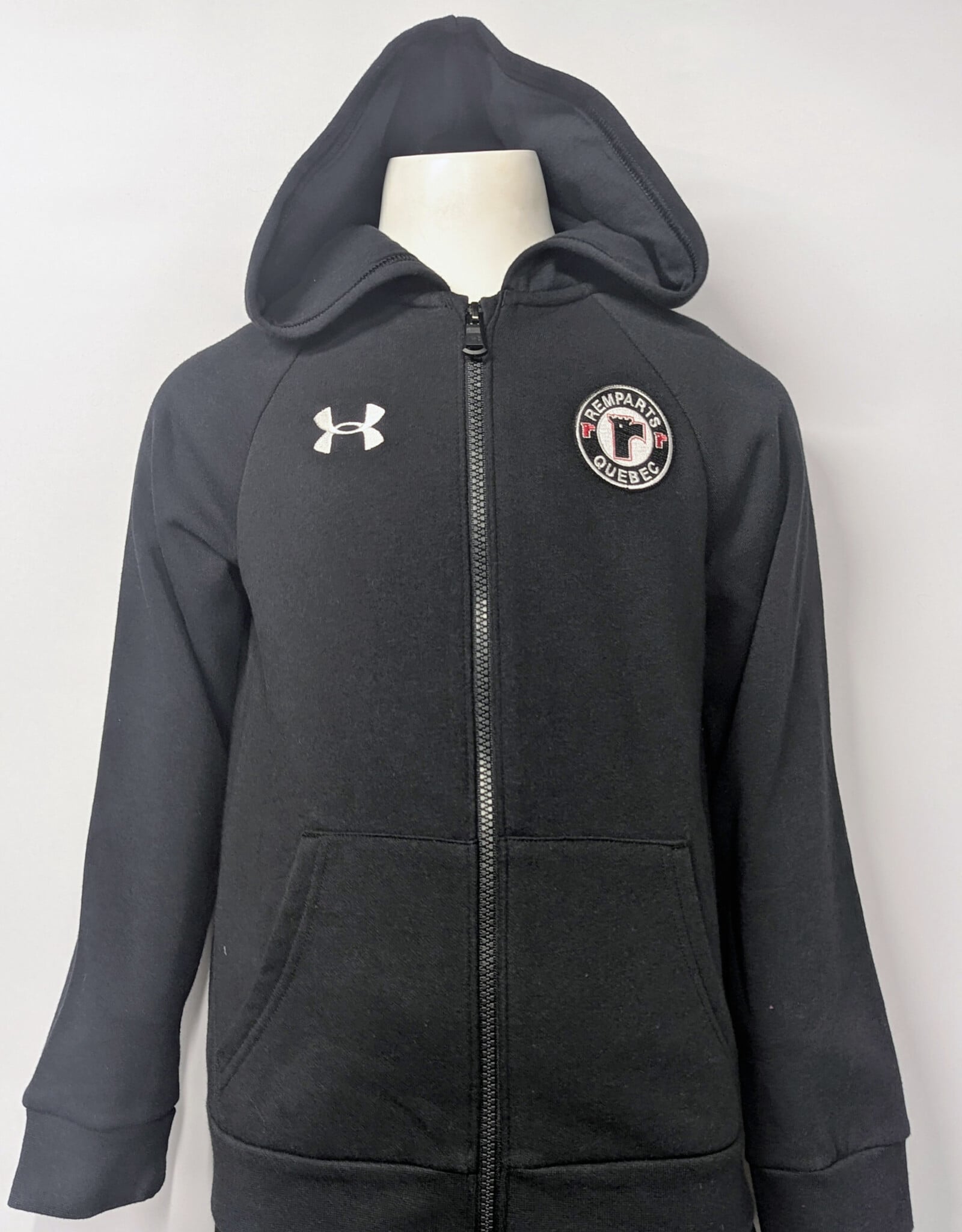 Hoodie Zip Noir UA Enfant