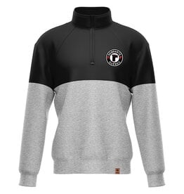 1/4 Zip Noir & Gris