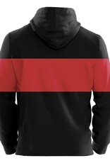 Hoodie Sublimé Noir Bande Rouge  Enfant