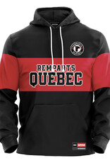 Hoodie Sublimé Noir Bande Rouge  Enfant