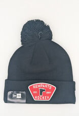 Tuque Noire Pompon/Patch