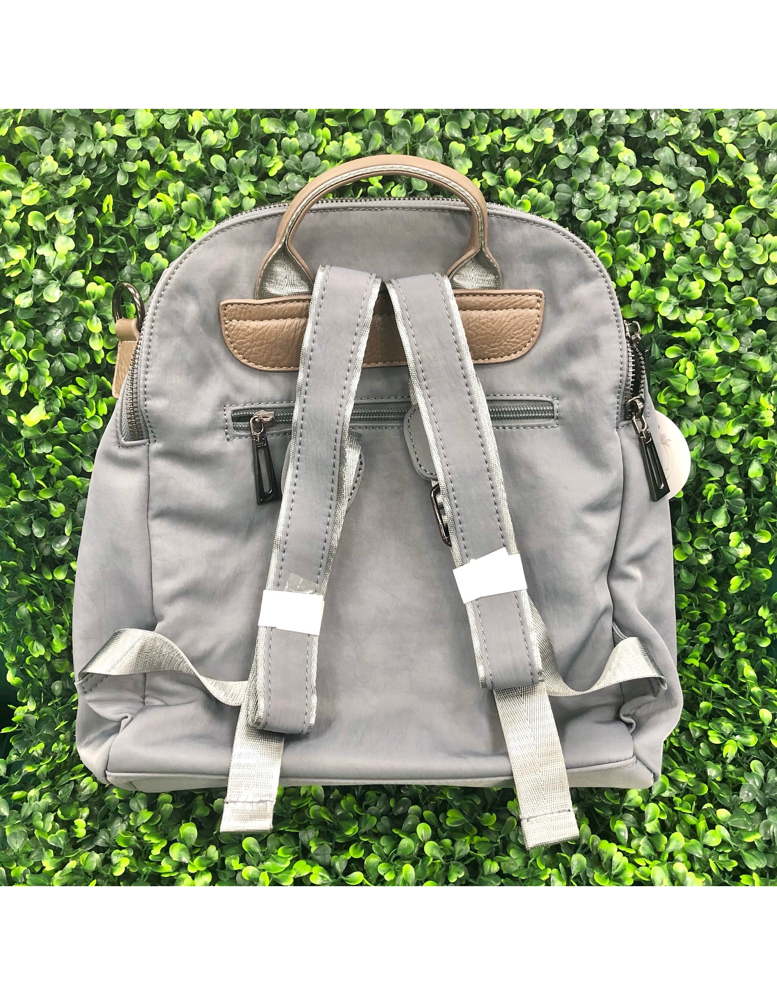 Grey Print Backpack