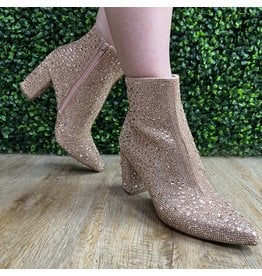 Cady Blush Rhinestone Booties