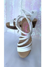 Tween Pearl White Liddie Wedge Sandals