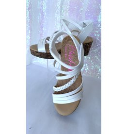 Girls Pearl White Liddie Wedge Sandals