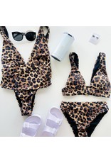 Cheetah Banded Bikini Swimsuit