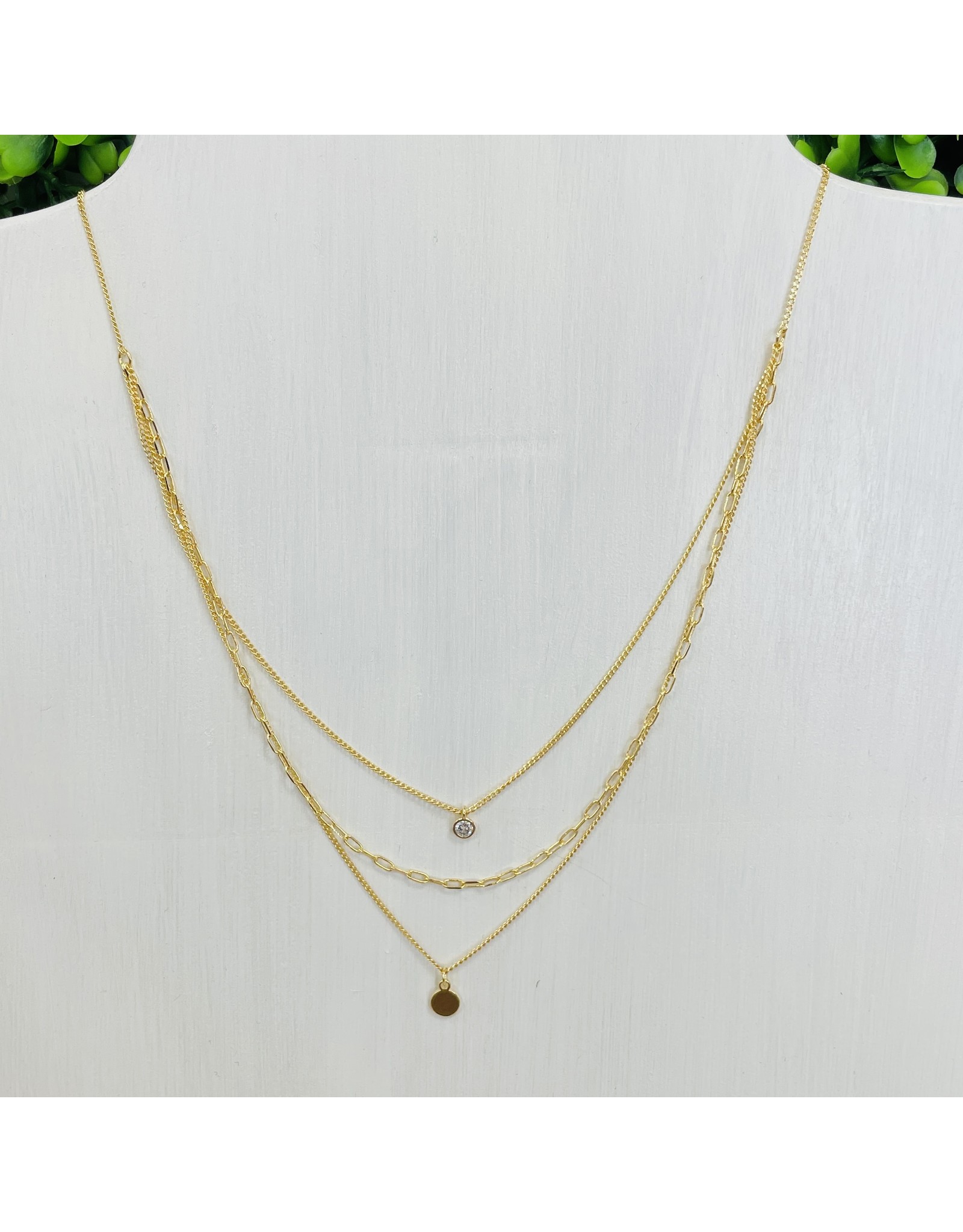 Gold Triple Layer Necklace