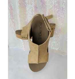 Taupe Carley Wedge Sandals