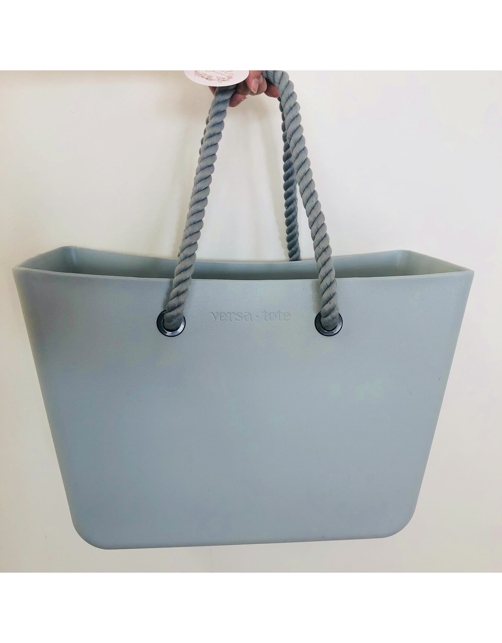 Carrie All Tote - Pale Gray w/ Rope Handles
