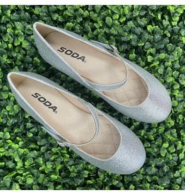 Tween Silver Glitter Hookup Flats