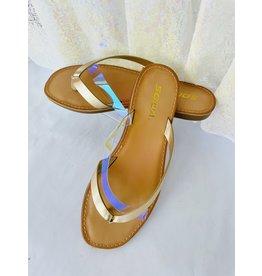 Gold Iridescent Elbis Sandals