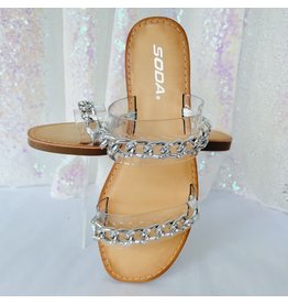 Silver Clear Chapin Sandals