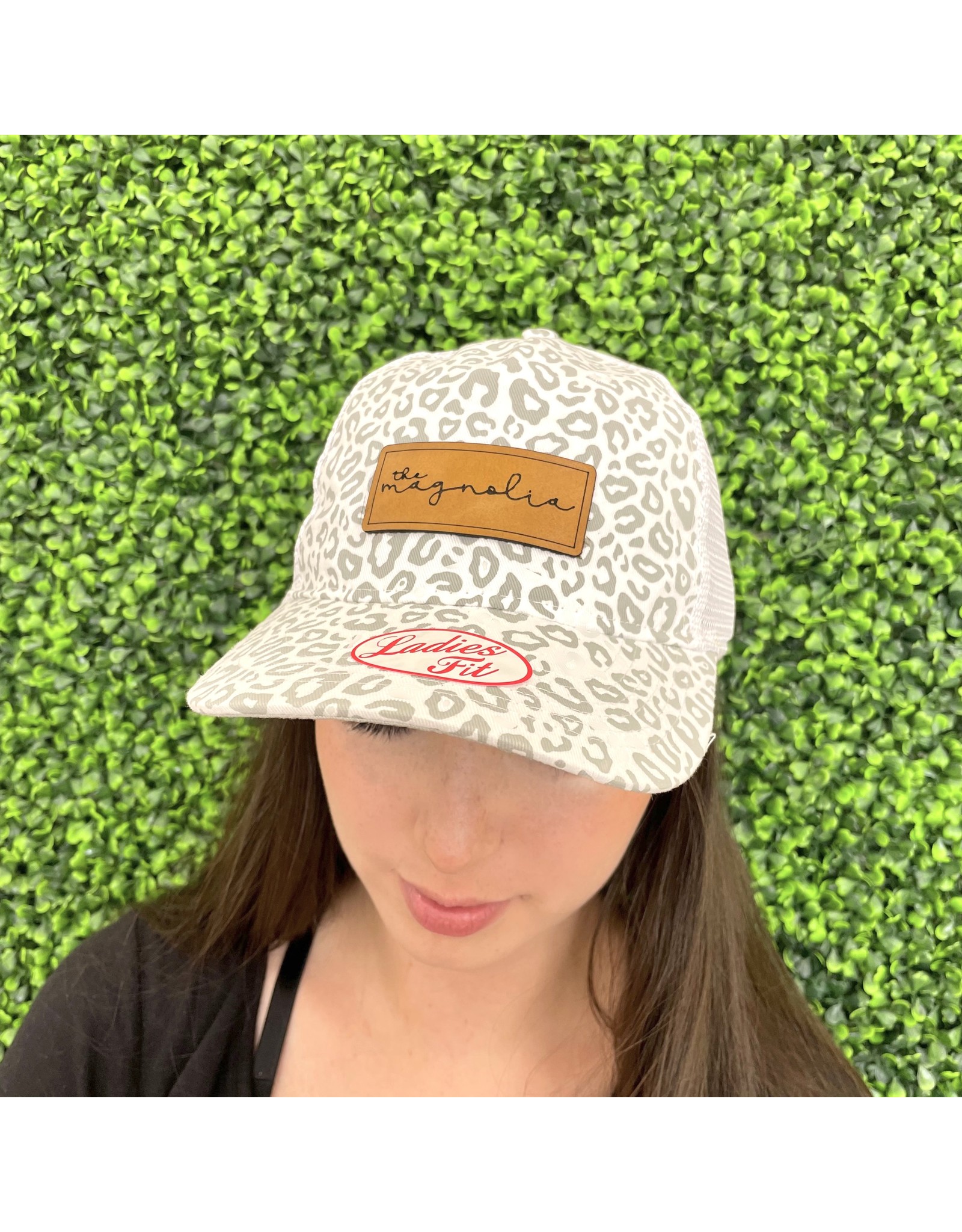 The Magnolia White Leopard Hat