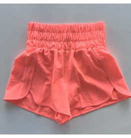 Neon Pink High Rise Athletic Shorts