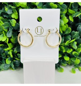 Gold 2.3cm Hoop Earrings