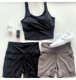 Butter Yoga Shorts - Smoky Grey