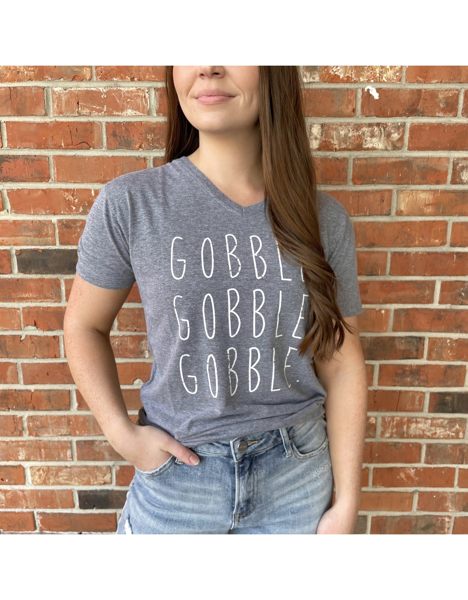 Gray Gobble V-Neck T-Shirt