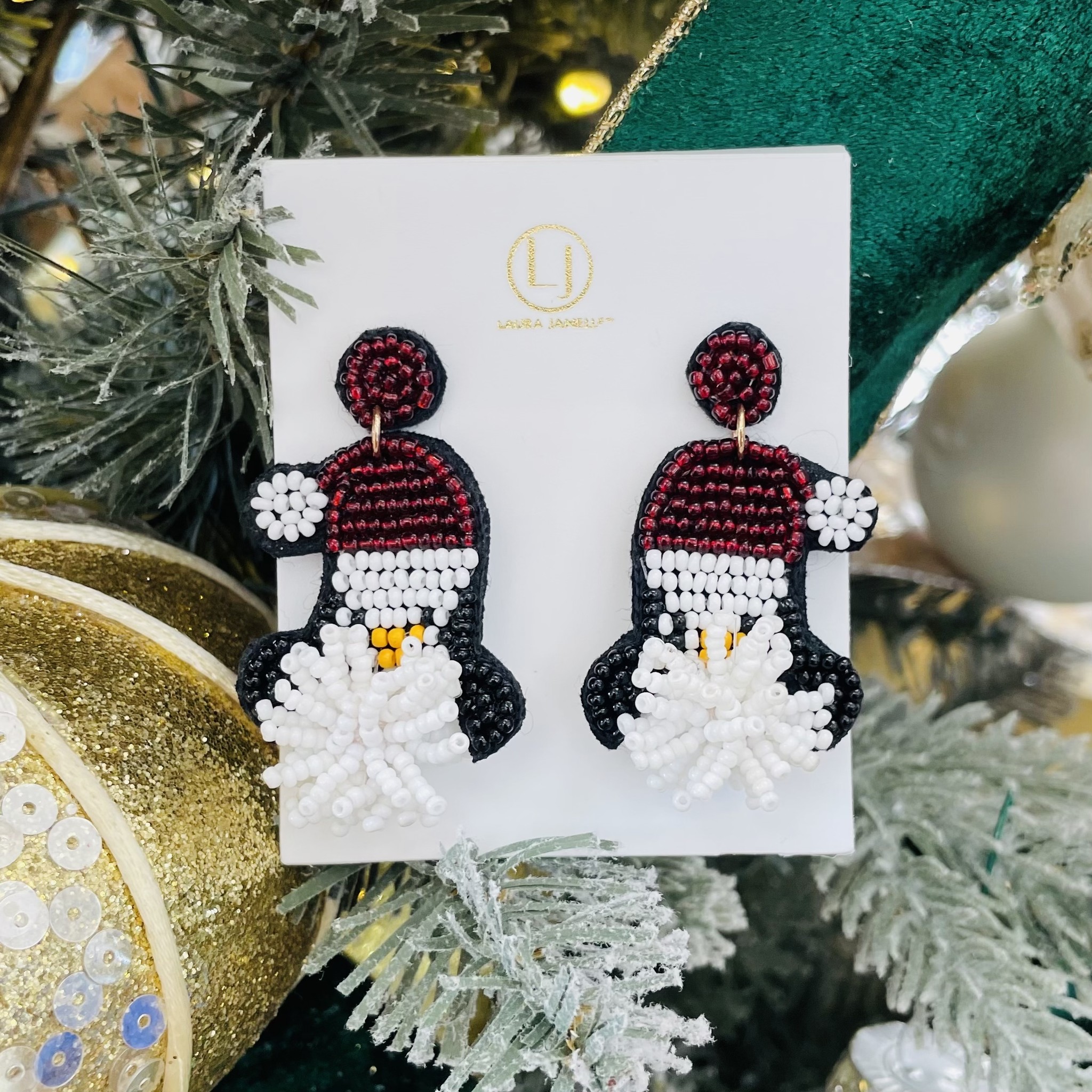 Christmas Black Penguin Earrings The Magnolia