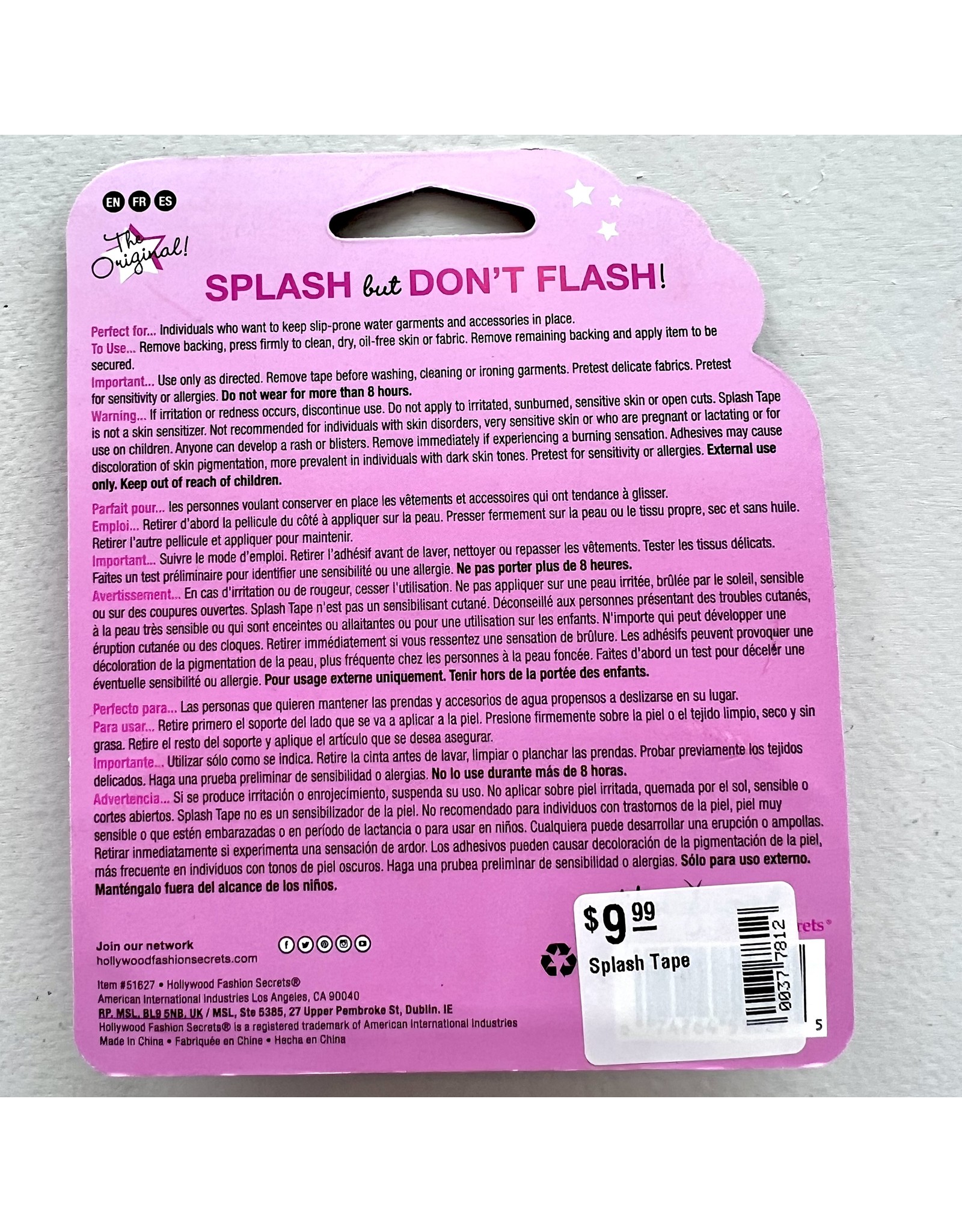 Splash Tape