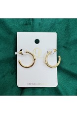 Gold Crystal Hoop Earrings